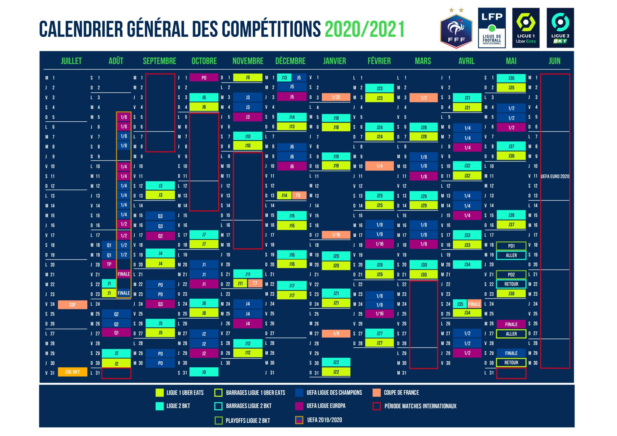 Le Calendrier Général Des Compétitions 2020/2021 Dévoilé - Paris FC