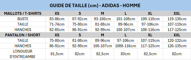 GUIDE DE TAILLE